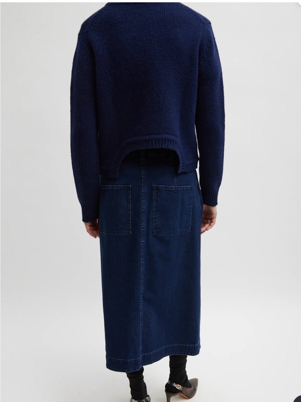 Tibi indigo denim wrap skirt - Picture 2 of 6